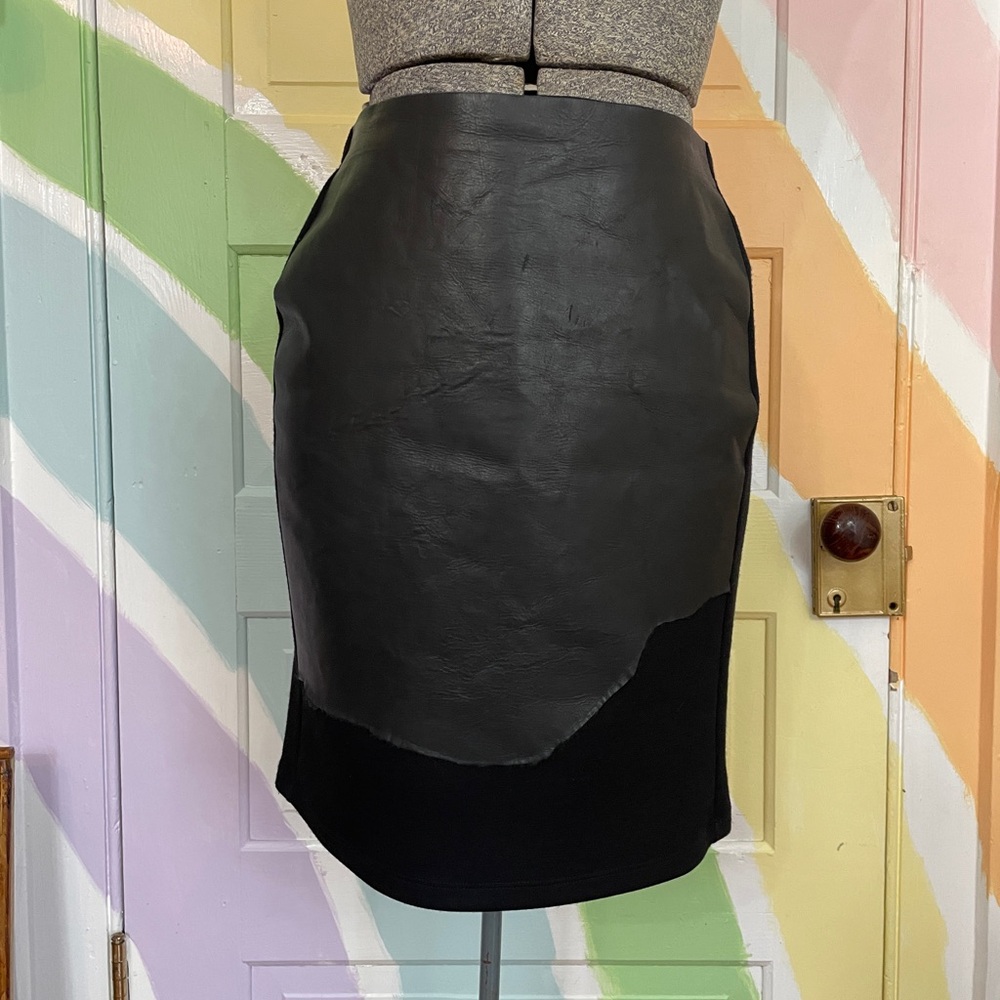 Maison Martin Margiela Line 1 Leather Deconstructed Pencil Skirt IT 38 US 2🧡🎀 - Picture 3 of 11